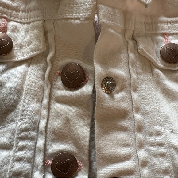 Girls Kids 2-3T Denim Stylish Jacket Heart Snaps - Picture 7 of 11